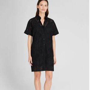 Club Monaco Black Eyelet Dress